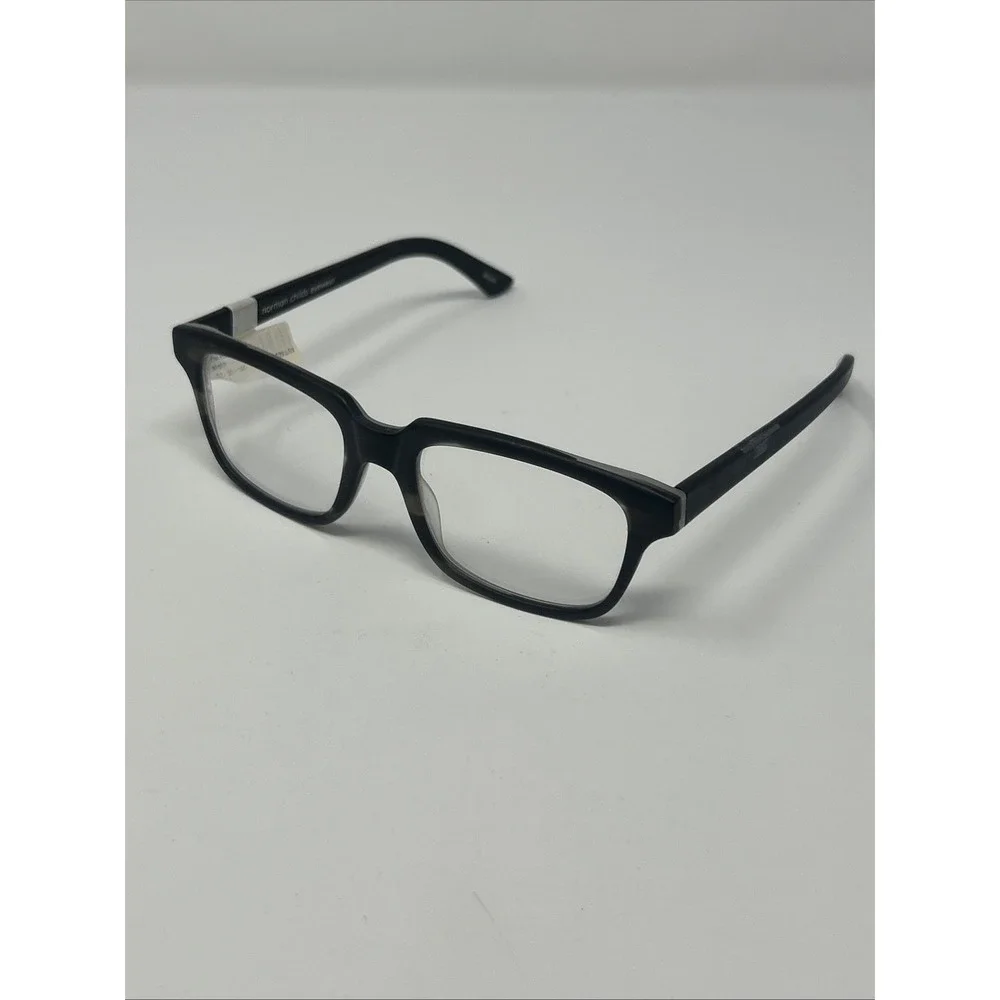 NWT Norman Childs THE HUSTLER Eyeglasses 52-20-140 MGHB Adult Black Frames